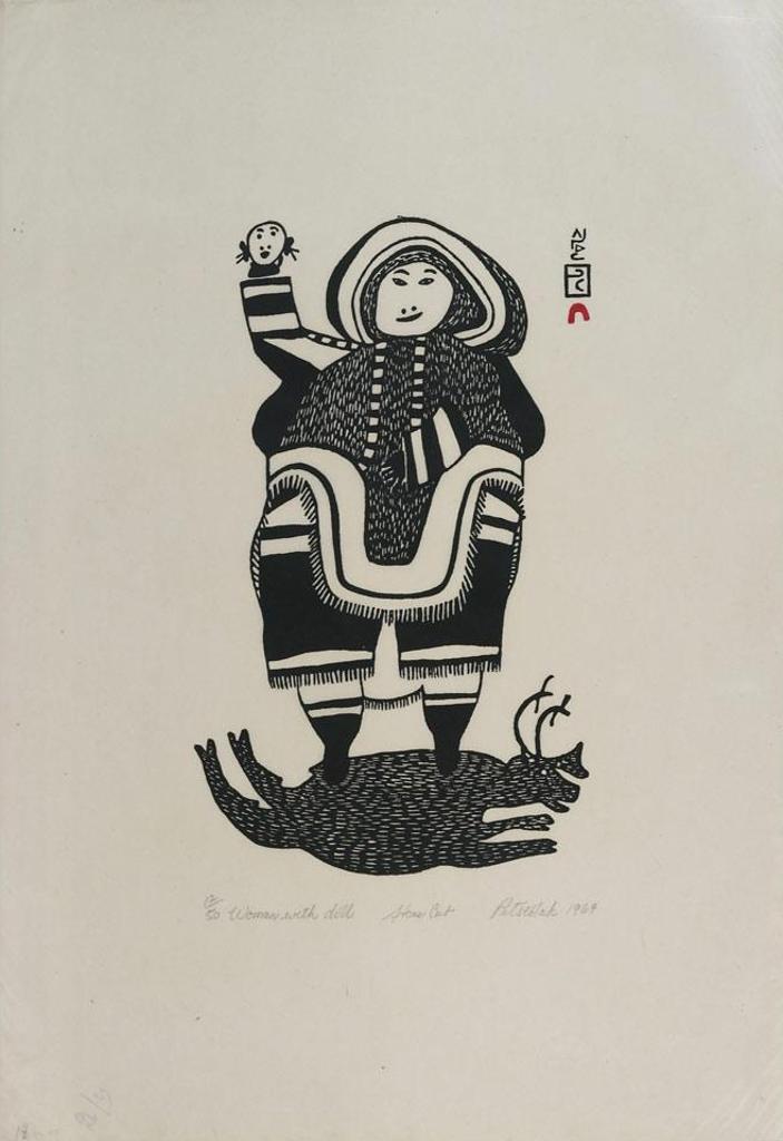 Pitseolak Ashoona (1904-1983) - Woman With Doll