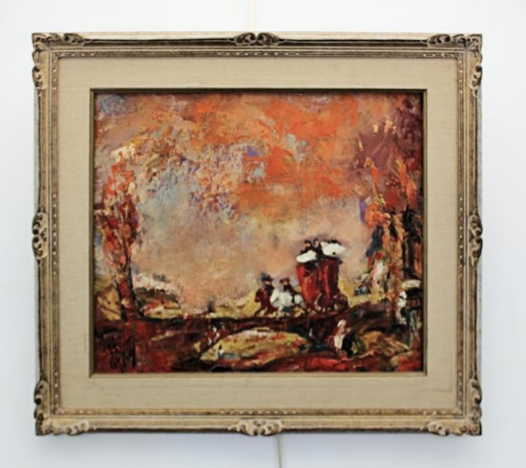 Henri D'Anty (1910-1998) - Horse Drawn Carriage (La Coche)