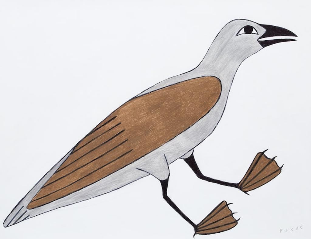 Kenojuak Ashevak (1927-2013) - Kinglet Arctic Bird