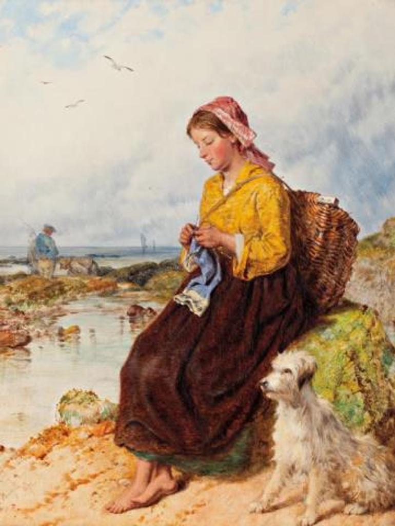 Issac Henzell (1823-1876) - Knitting Babys Clothes