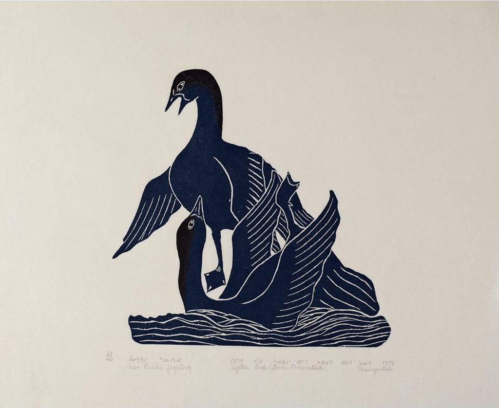 Annie Amamatuak (1933) - Two Birds Fighting