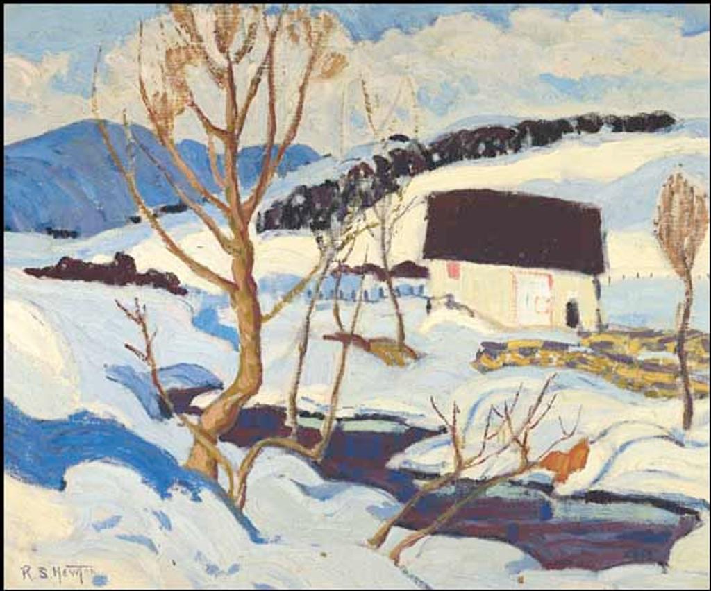 Randolph Stanley Hewton (1888-1960) - Hamlet in Winter