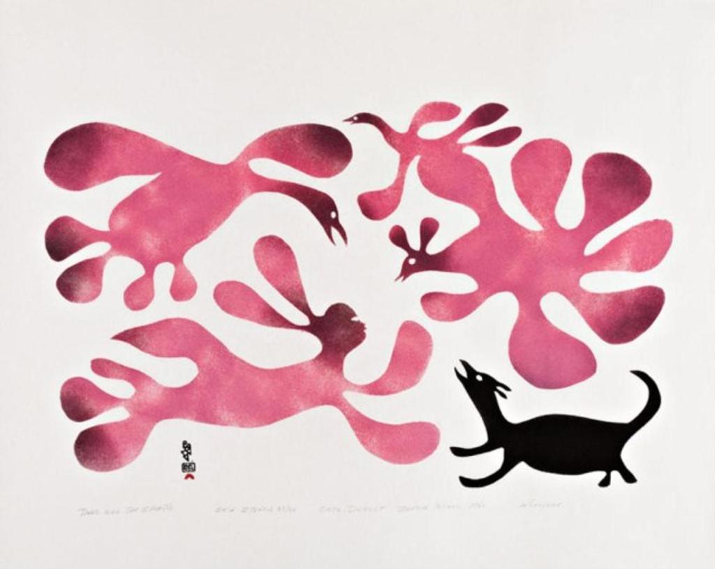 Kenojuak Ashevak (1927-2013) - Dog Sees the Spirits