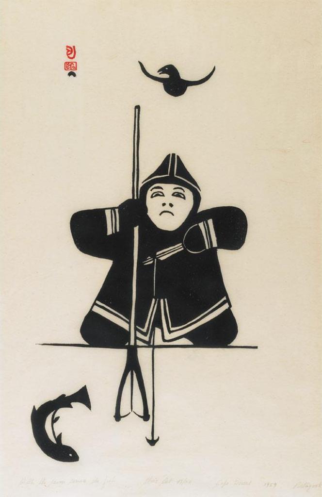 Pootoogook (1887-1958) - With The Raven Comes The Fish