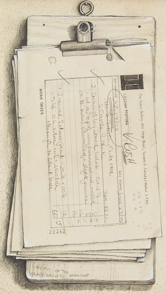 William Kurelek (1927-1977) - Memo of the Isaacs Gallery Workshop