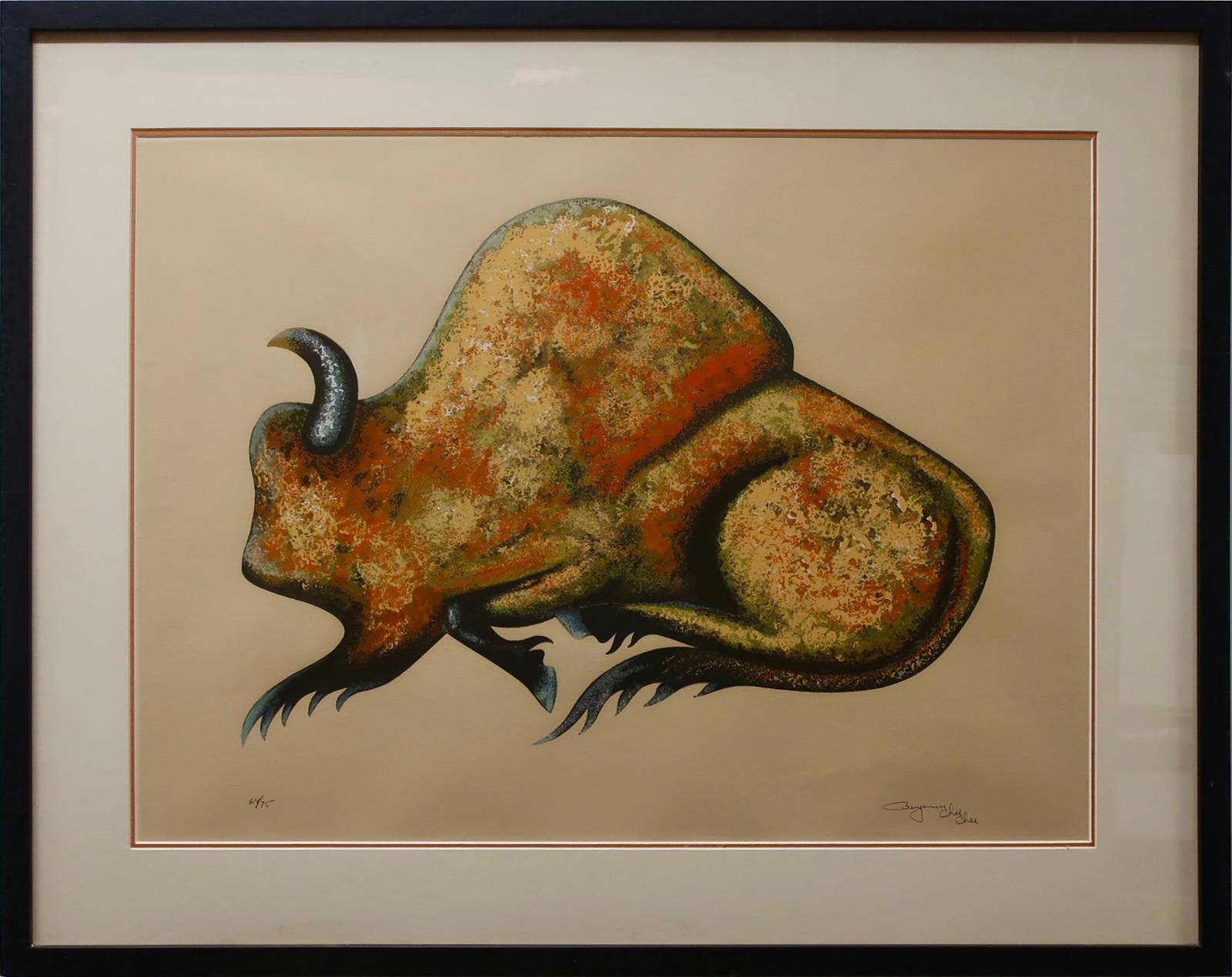 Benjamin Chee Chee (1944-1977) - Bison At Rest