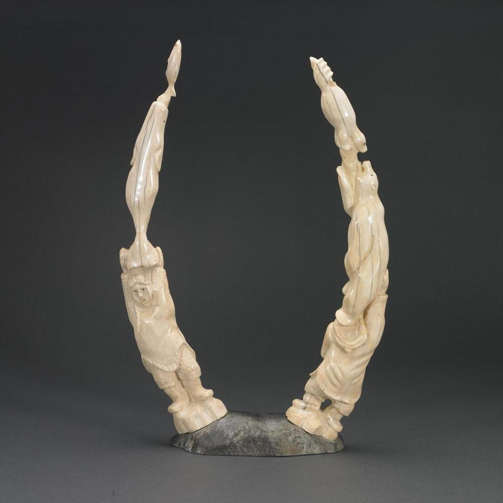 Paul Nivianian Sannertannu (1949) - Inuit And Animal Totem