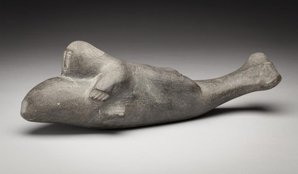 Aipellee Panipak (1937) - Clyde River, Man Riding a Whale, c. 1967-68