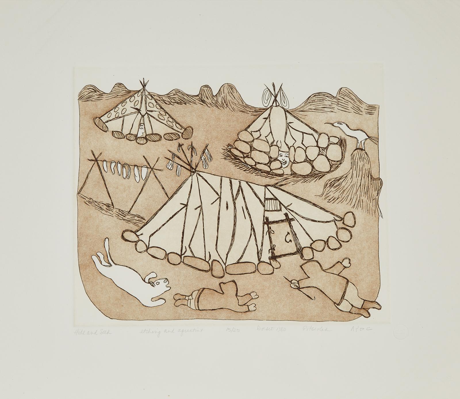 Pitseolak Ashoona (1904-1983) - Hide And Seek