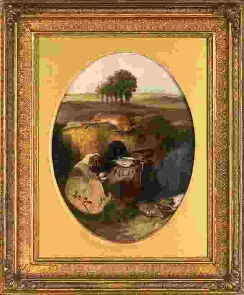 Attr Sir Edwin Henry Landseer (1802-1873) - A Dialogue at Waterloo