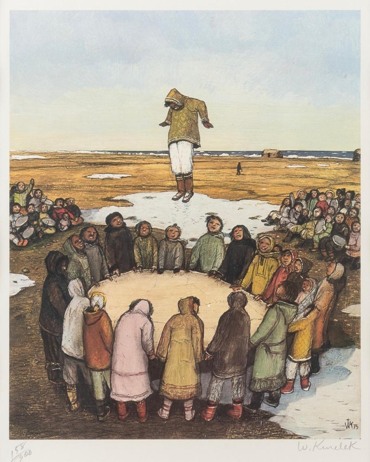William Kurelek (1927-1977) - Sky Tossing