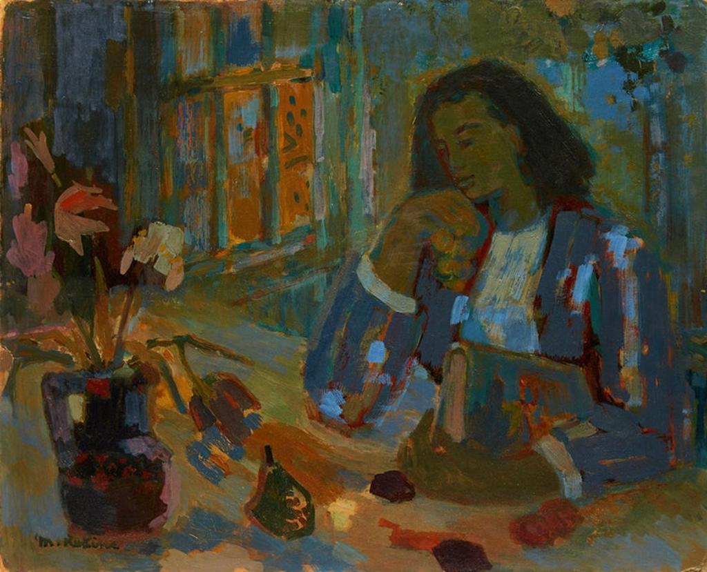 Marthe Rakine (1926-1996) - Girl at the Table