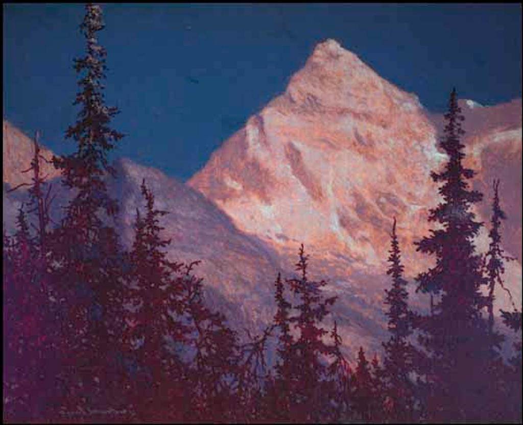 Frank (Franz) Hans Johnston (1888-1949) - Moonlight - Mt. Sir Donald