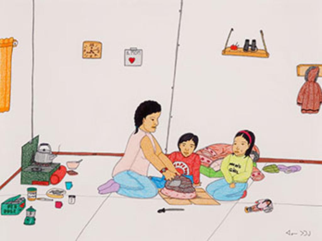Annie Pootoogook (1969-2016) - Compostion (Out Post Camp...)