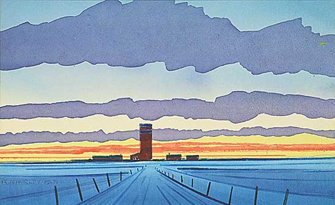 Robert Newton Hurley (1894-1980) - Untitled - Elevators at Dawn
