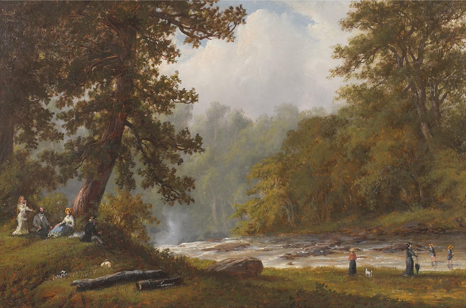 Alexander Francois Loemans (1816-1898) - Untitled (Family Outing)