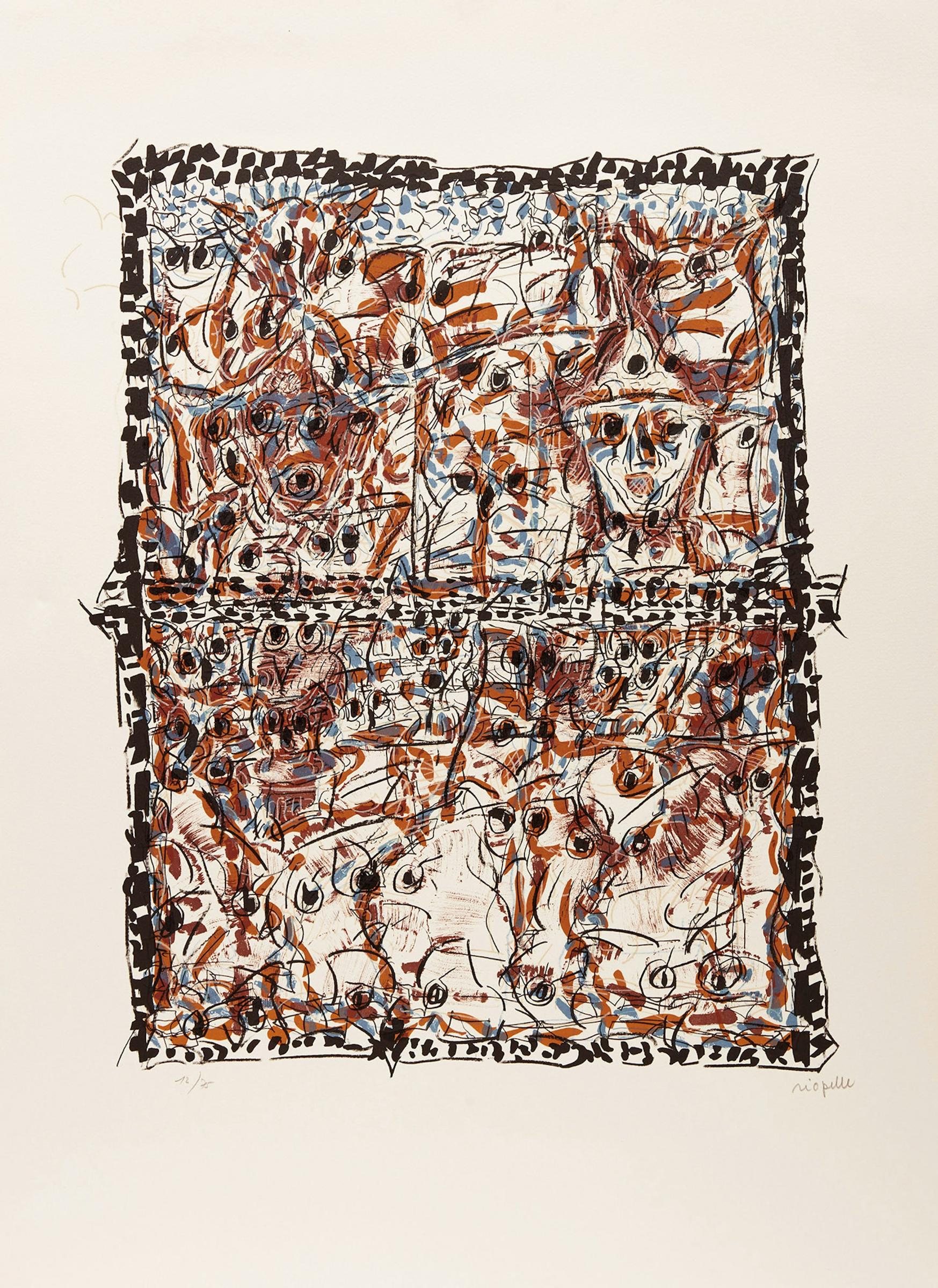 Jean-Paul Riopelle (1923-2002) - Oiseaux à la fenêtre, 1980