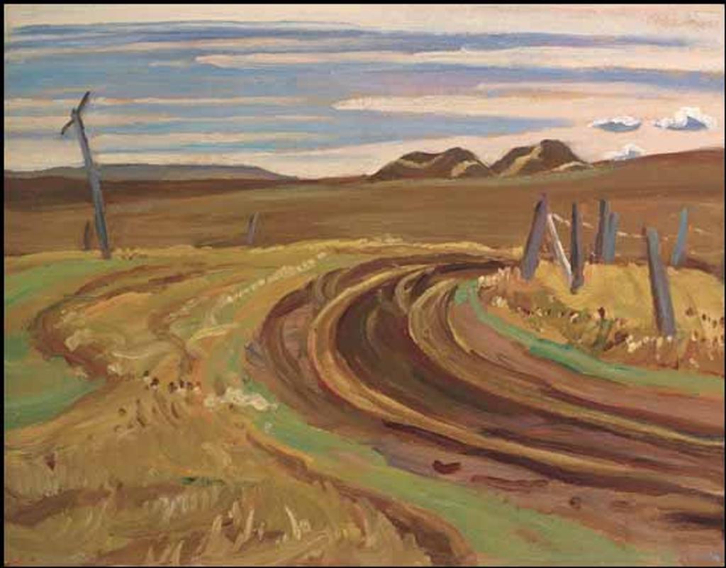 Alexander Young (A. Y.) Jackson (1882-1974) - Foothills and Road, Southern Alberta