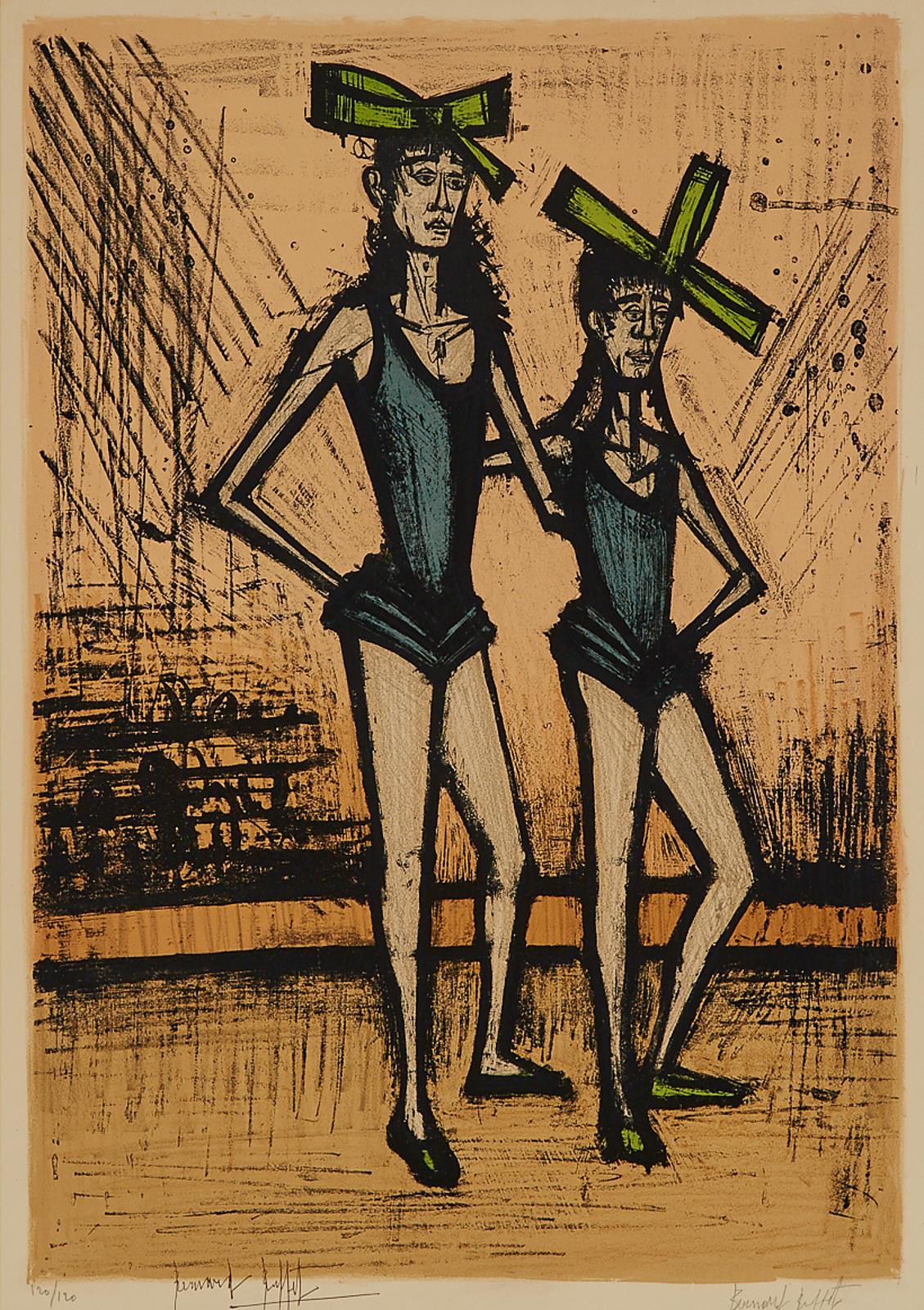 Bernard Buffet (1928-1999) - Les Deux Soeur (From Mon Cirque), 1968 [sorlier, 151]