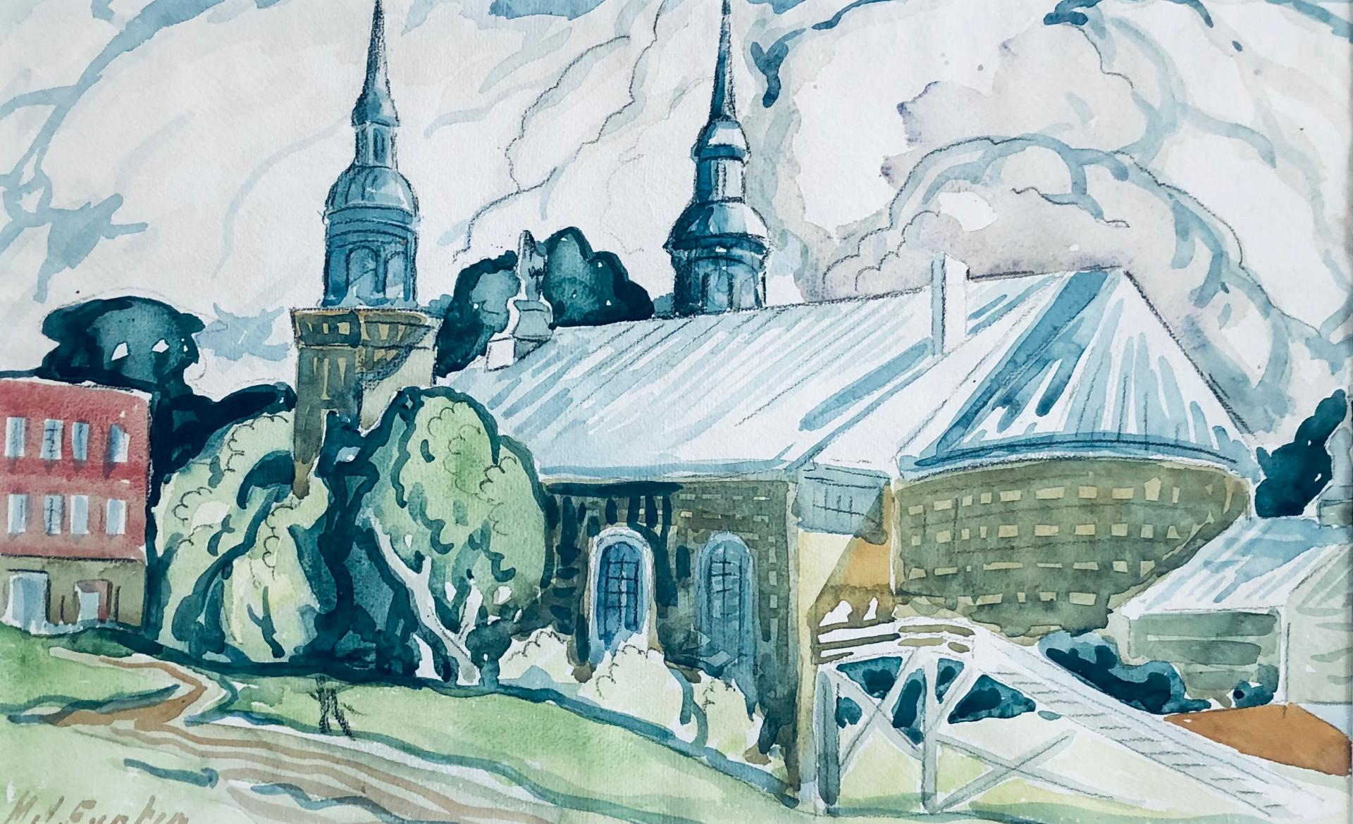 Marc-Aurèle Fortin (1888-1970) - Église de Sainte-Rose, c. 1930