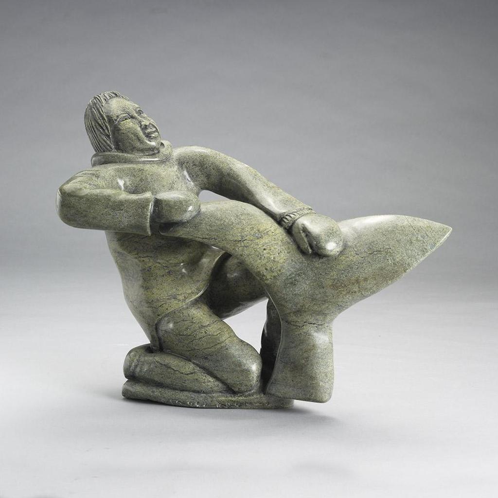 Kiawak (Kiugak) Ashoona (1933-2014) - Man With Whale