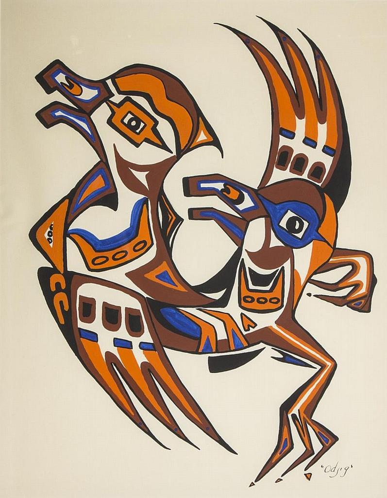 Daphne Odjig (1919-2016) - Untitled - Ravens