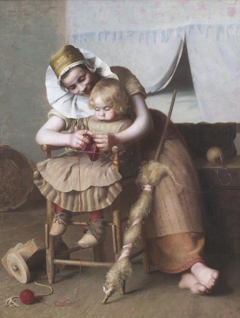Paul Peel (1860-1892) - Mother's Help (La Première Notion)