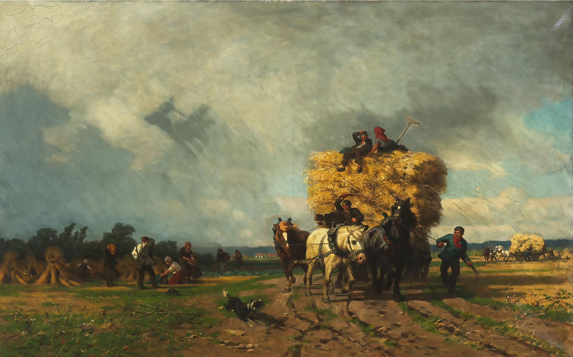 Wilhelm Lommen (1838-1895) - Haying Scene