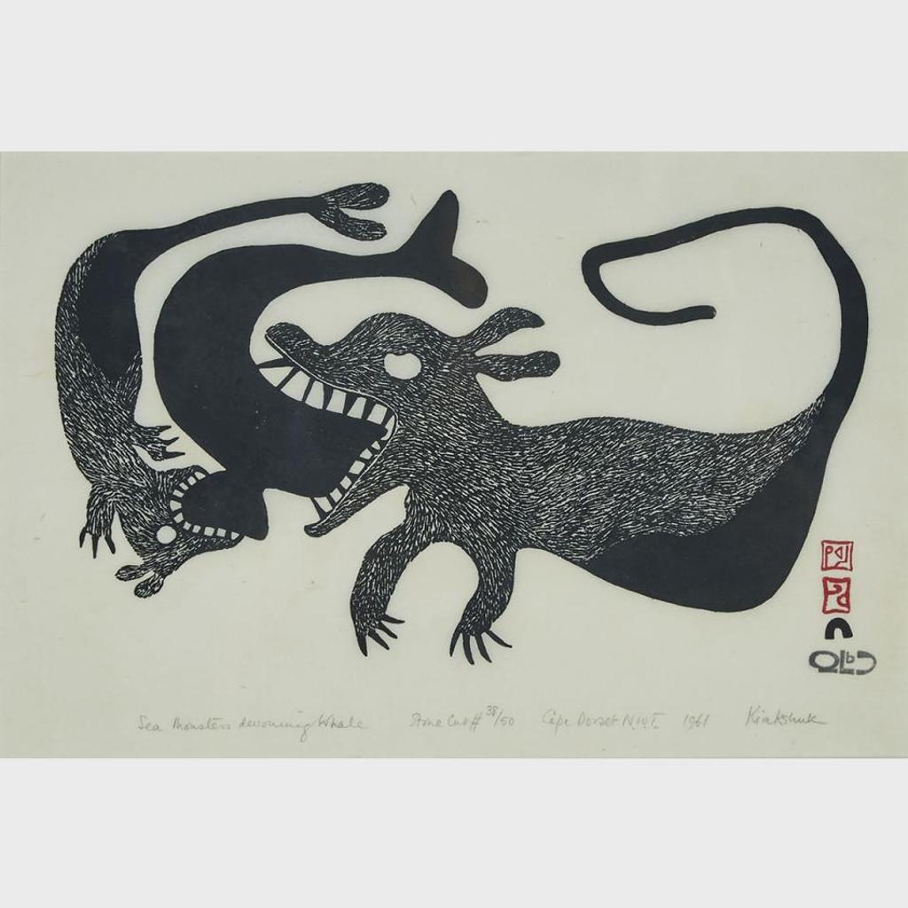 Kiakshuk (1886-1966) - Sea Monsters Devouring Whale