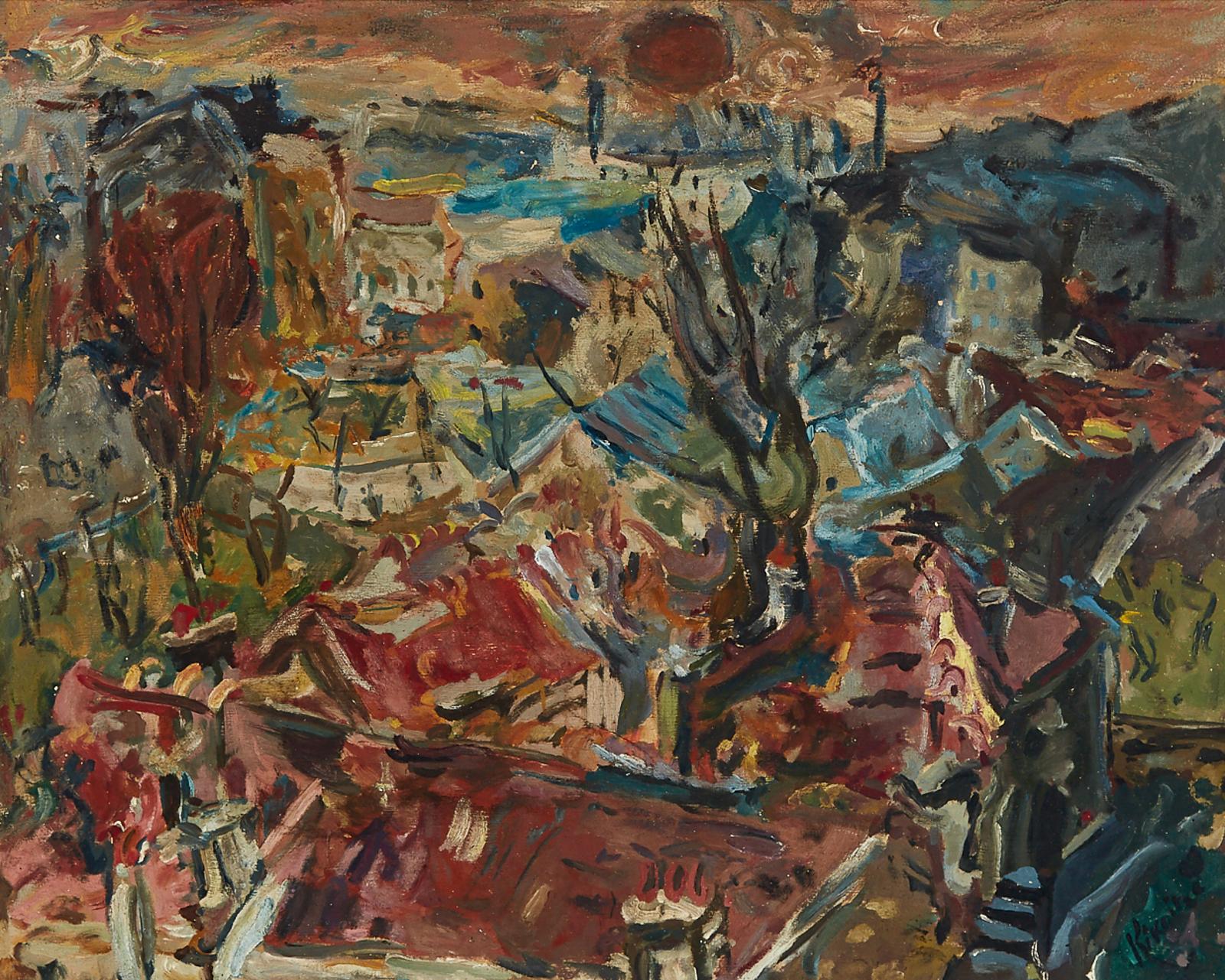 Michel Kikoïne (1892-1968) - Cagnes-Sur-Mer (Rooftops), Circa 1918