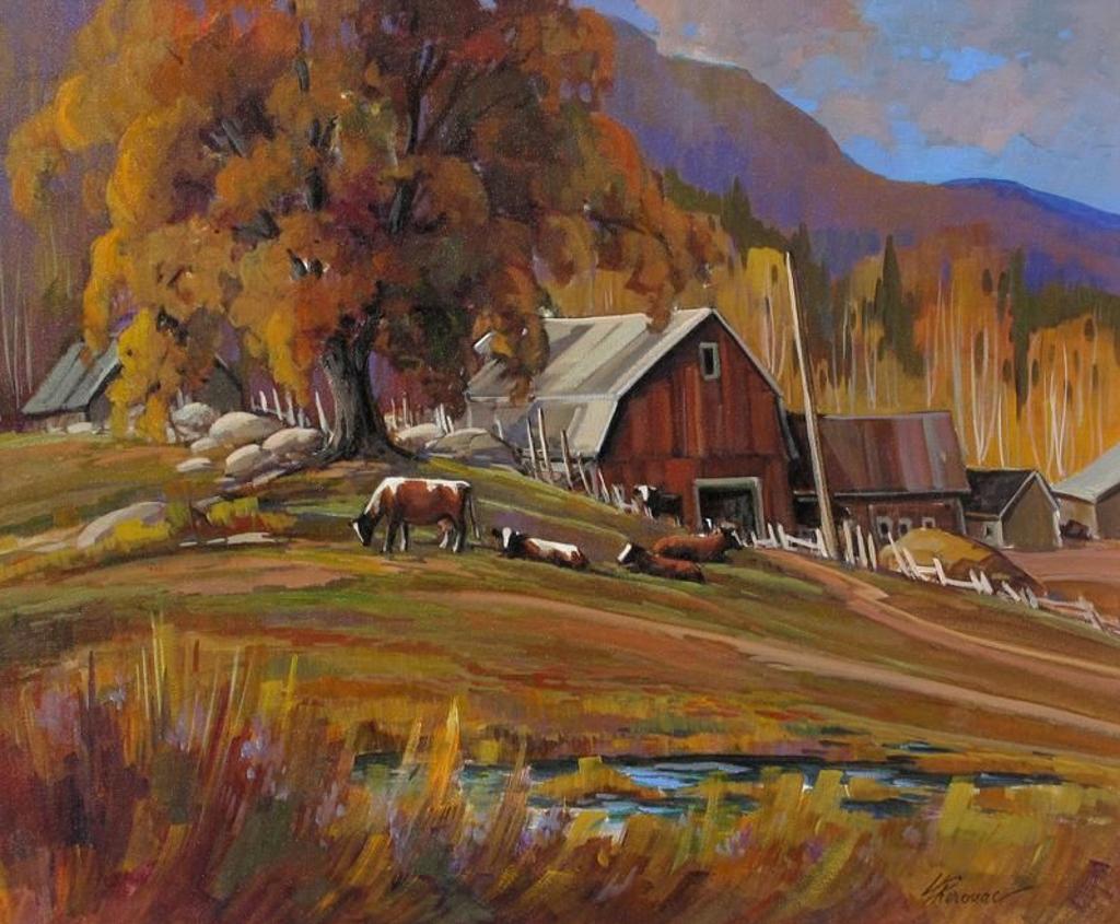 Louise Lecor Kirouac (1939) - Scene Rural En Outaonais, Qc