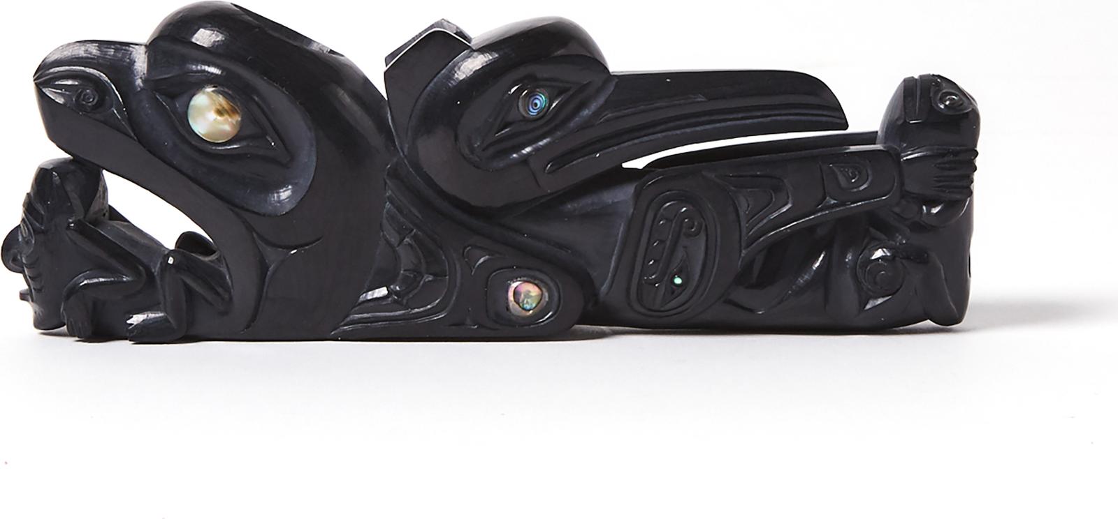 Donnie Edenshaw (1978) - Pipe With Raven, Orca Whale And Frog