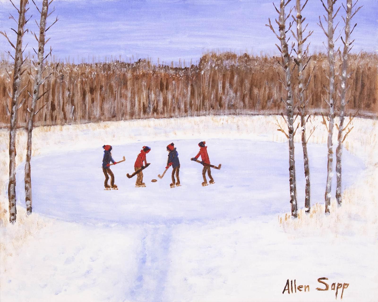 Allen Fredrick Sapp (1929-2015) - Playing Hockey
