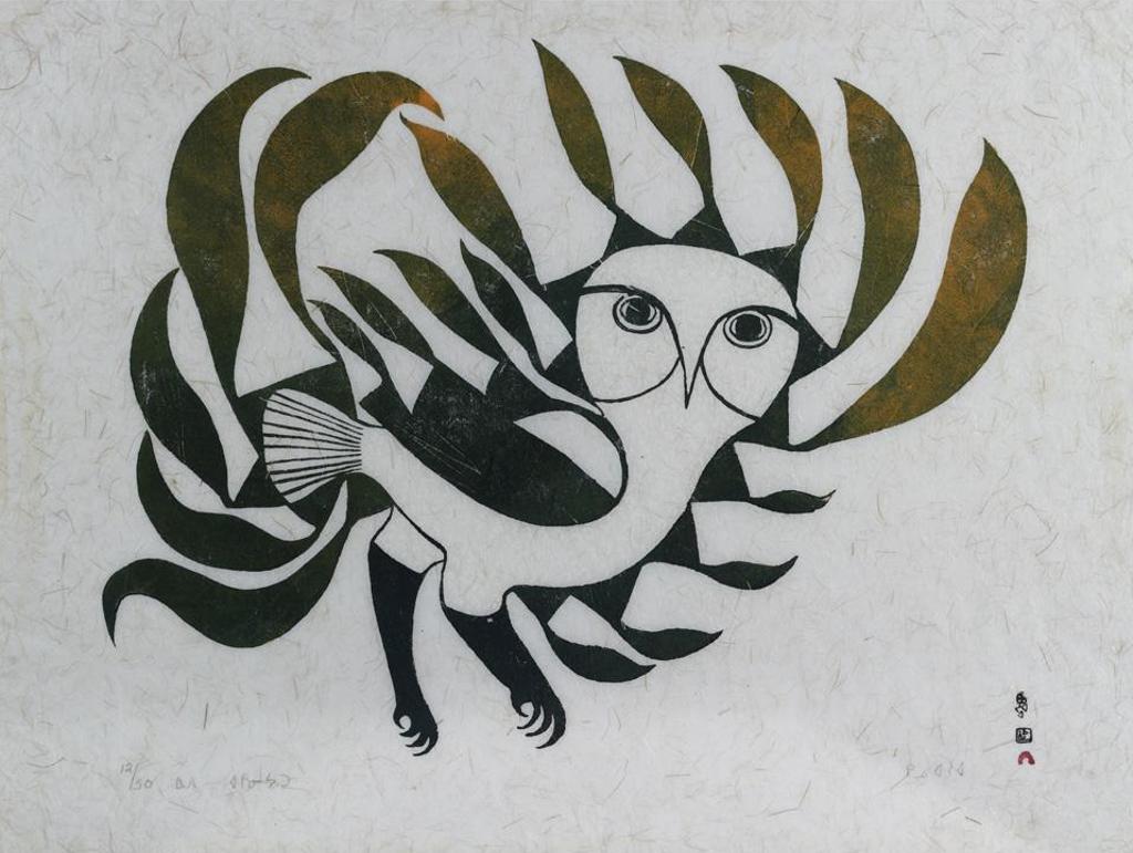 Kenojuak Ashevak (1927-2013) - Sun Owl
