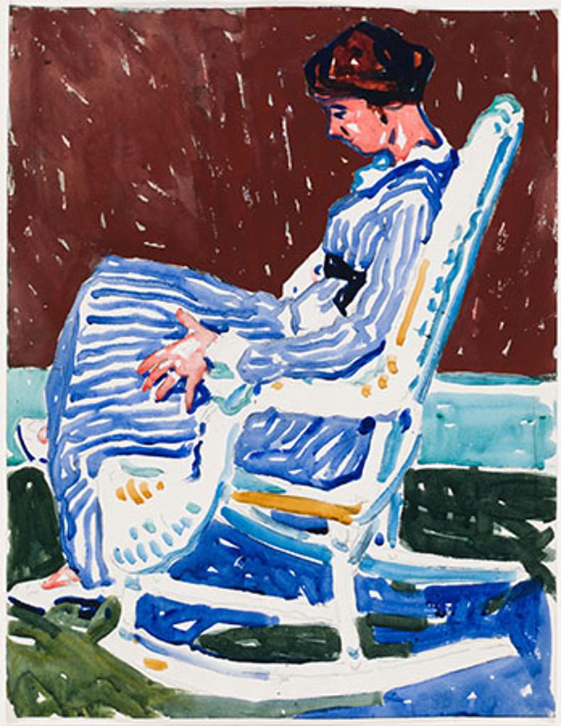 David Browne Milne (1882-1953) - Striped Dress