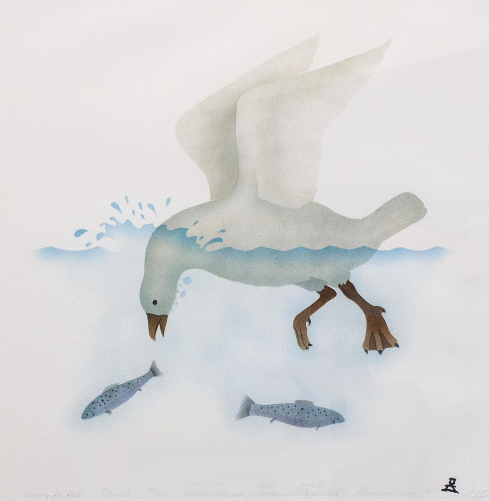 Andrew Qappik Karpik (1964) - Diving for Fish; 1984; ed. #33/50