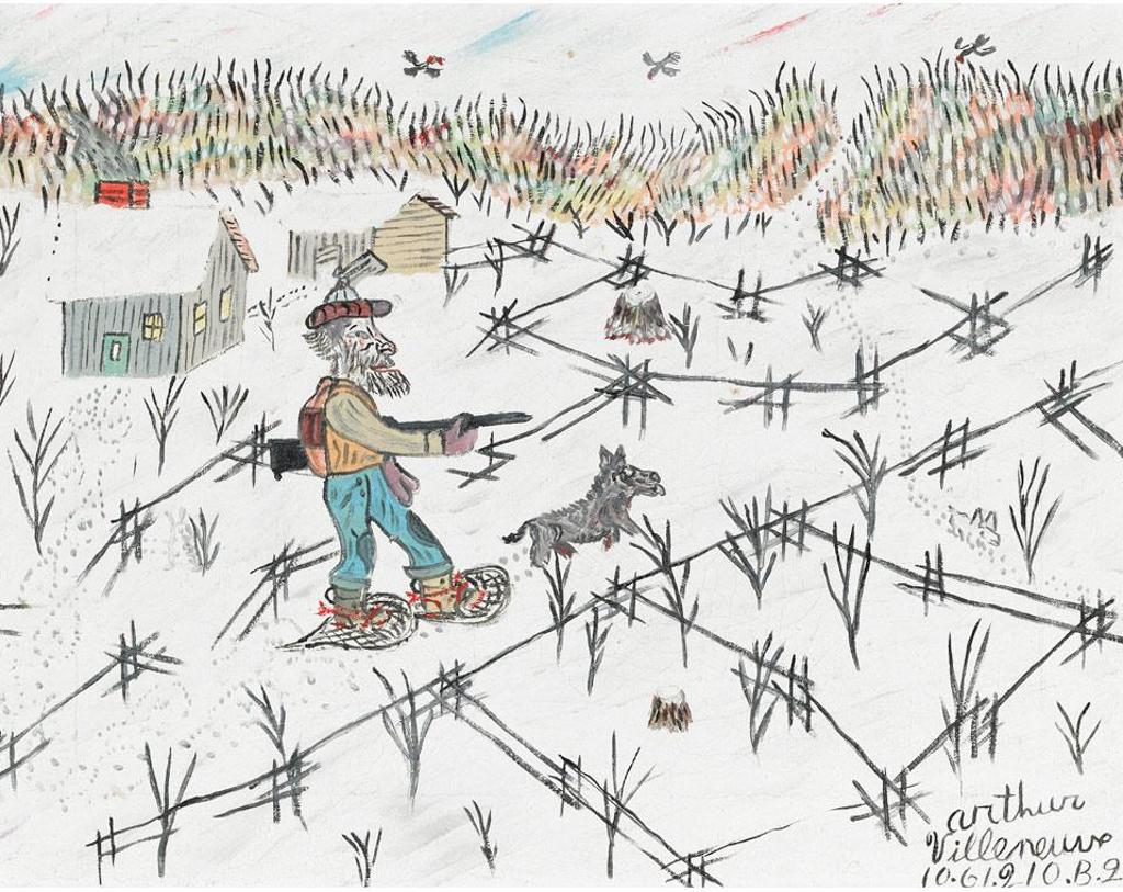 Arthur Villeneuve (1910-1990) - Raquetteur