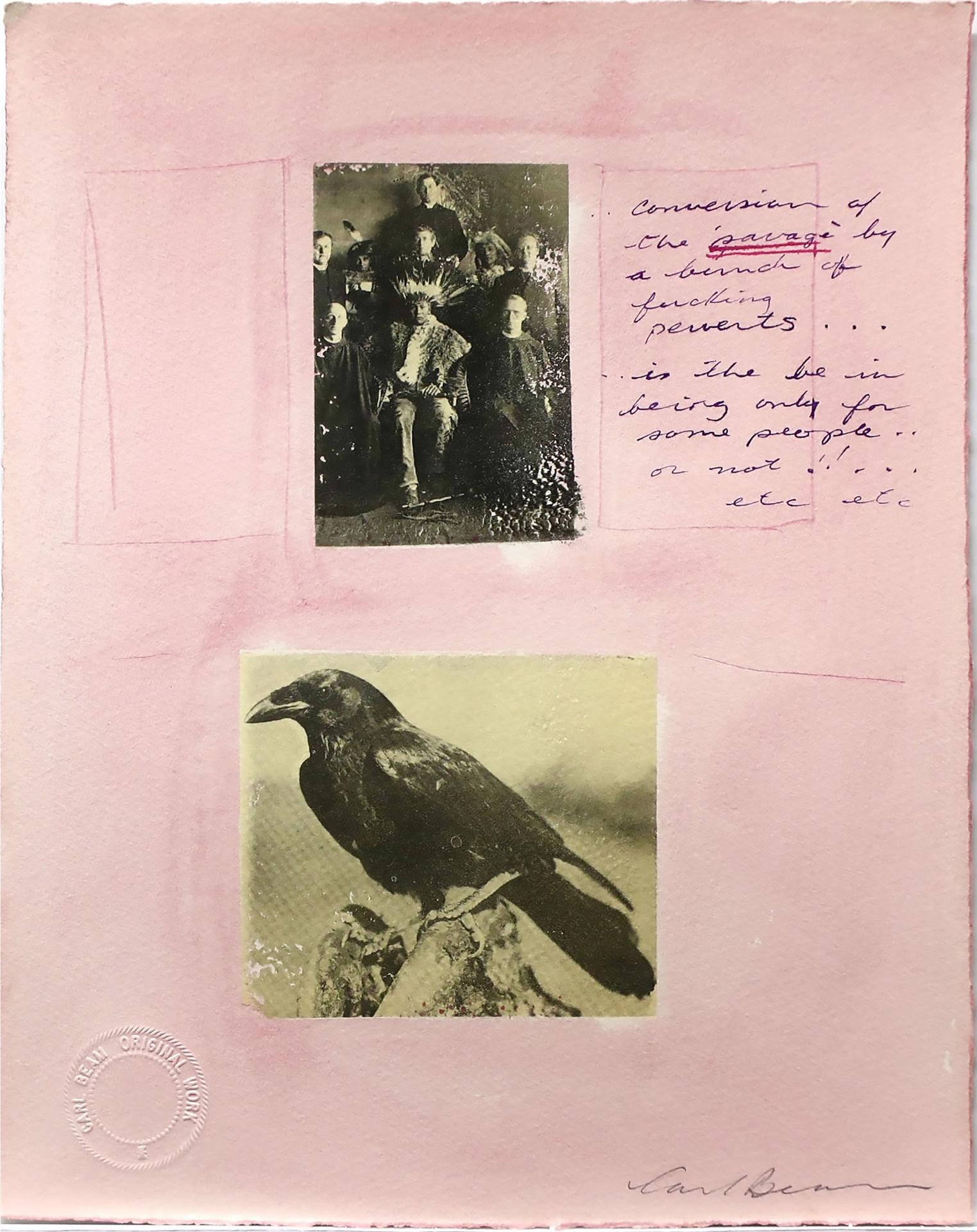 Carl Beam (1943-2005) - Conversion Of The 'savage' By A Bunch Of F**king Perverts (Raven)