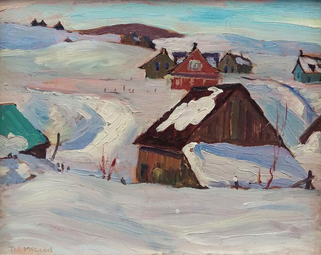 Donald Ivan Mcleod (1886-1967) - Snow Covered Village