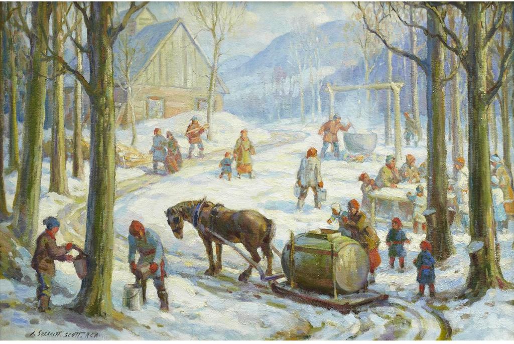Adam Sherriff Scott (1887-1980) - Old Time Sugaring