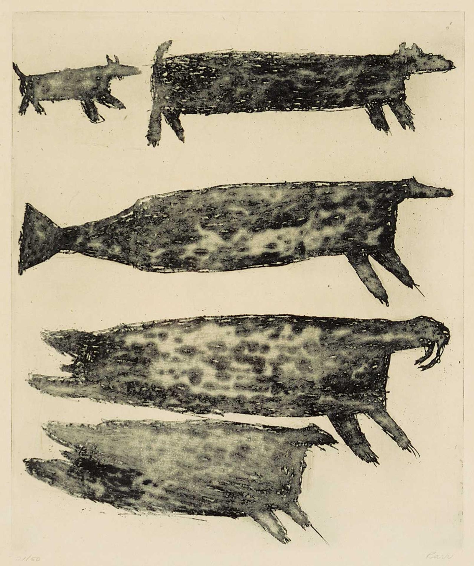 Parr (1893-1969) - Untitled - Sea Animals and Dog  #21/50