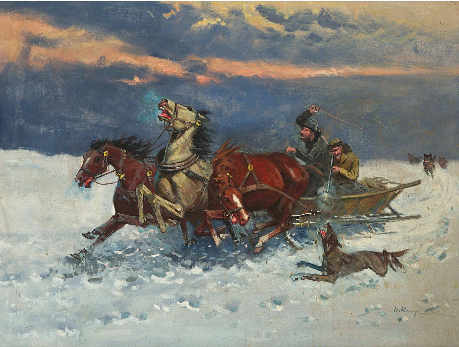 Mieczyslaw Krzyzak (1914) - Wolf Attack