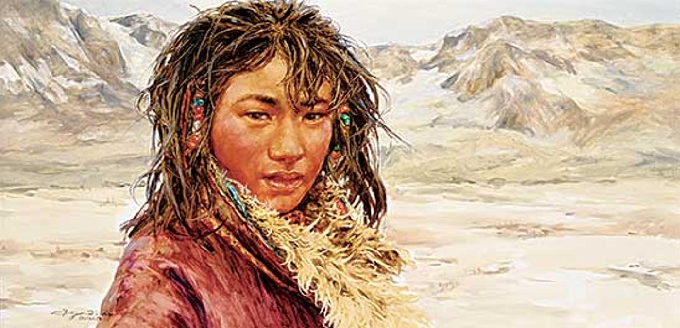 Donna Donghong Zhang (1958) - Between Mountain Peaks