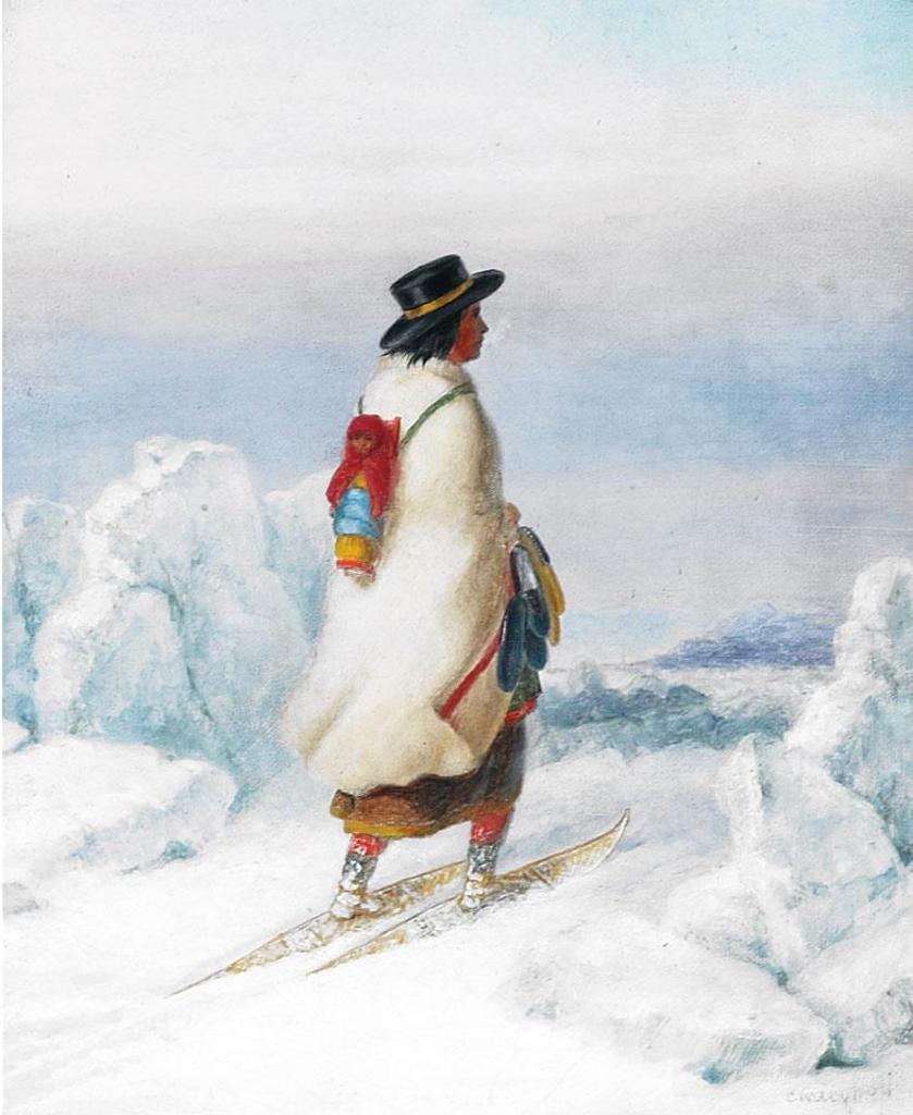 Cornelius David Krieghoff (1815-1872) - Indian Woman Moccasin Seller