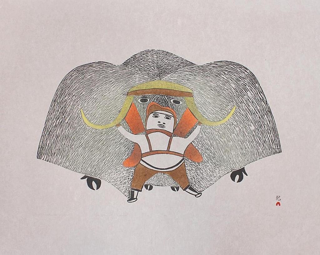 Pudlo Pudlat (1916-1992) - Hunter With Heavy Load