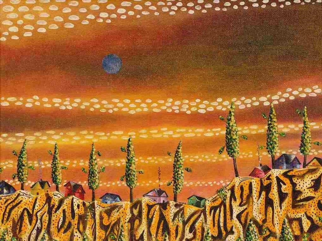 Ferdinando Nichola (Fred) Spina (1949) - My Mothers Village (South View) - Fig Line, Calabria, Italy