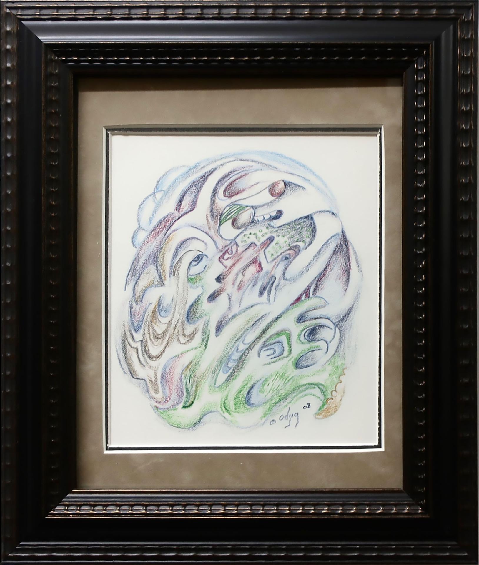Daphne Odjig (1919-2016) - Mother Earth Before The Storm