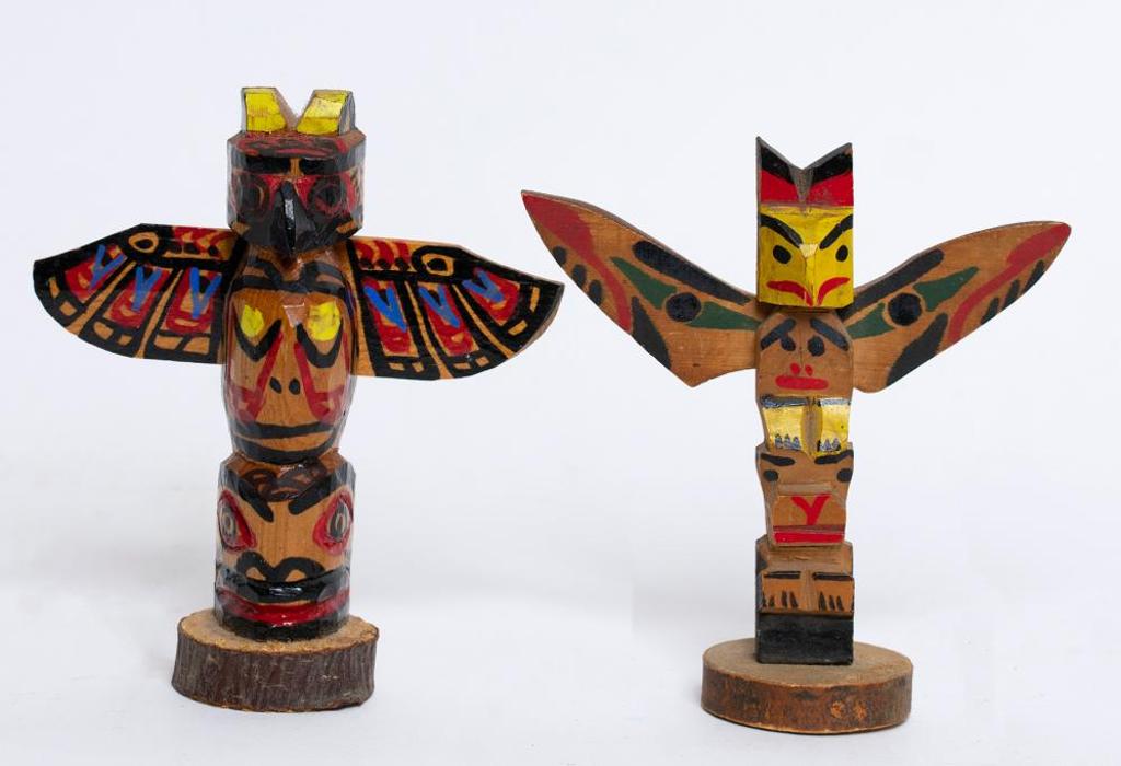 Stan James - Two Small Cedar Totems