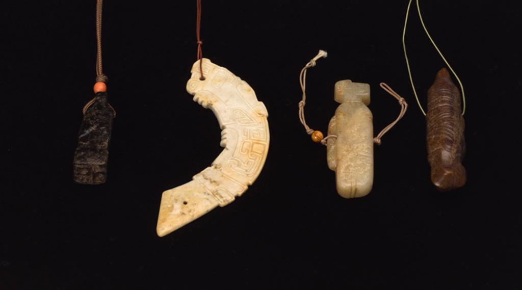 Chinese Art - Four Chinese Archaistic Jade Carvings, Republican Period