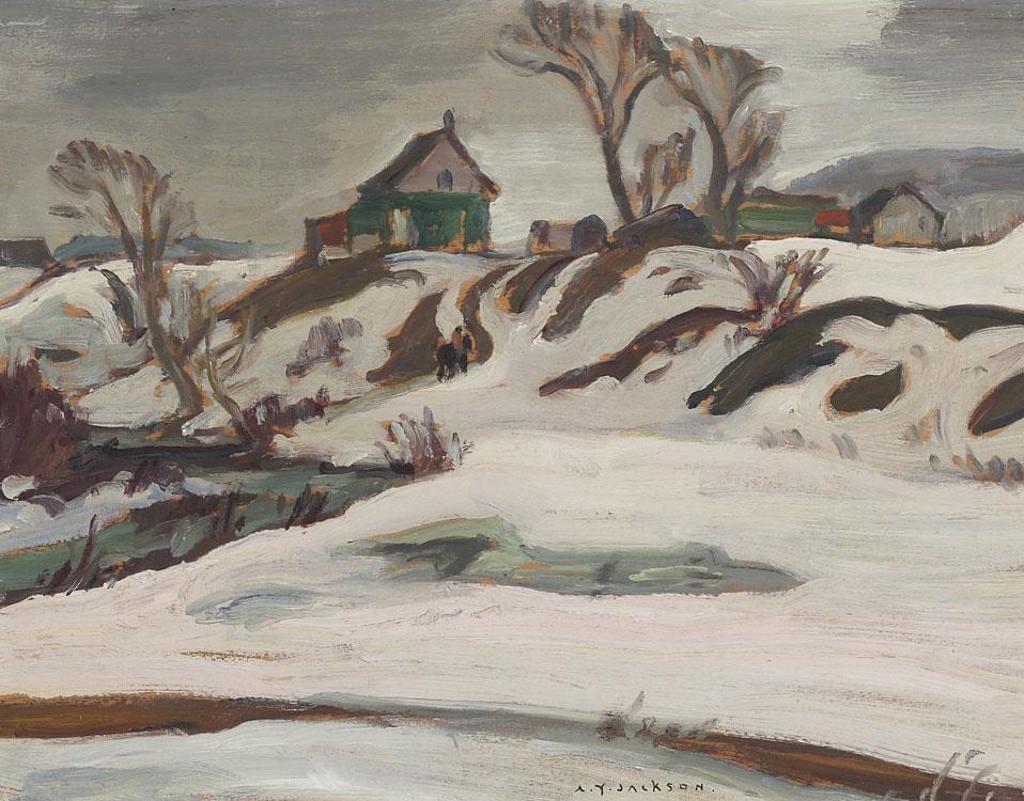 Alexander Young (A. Y.) Jackson (1882-1974) - Blue Sea Creek, Gracefield, March, 1951